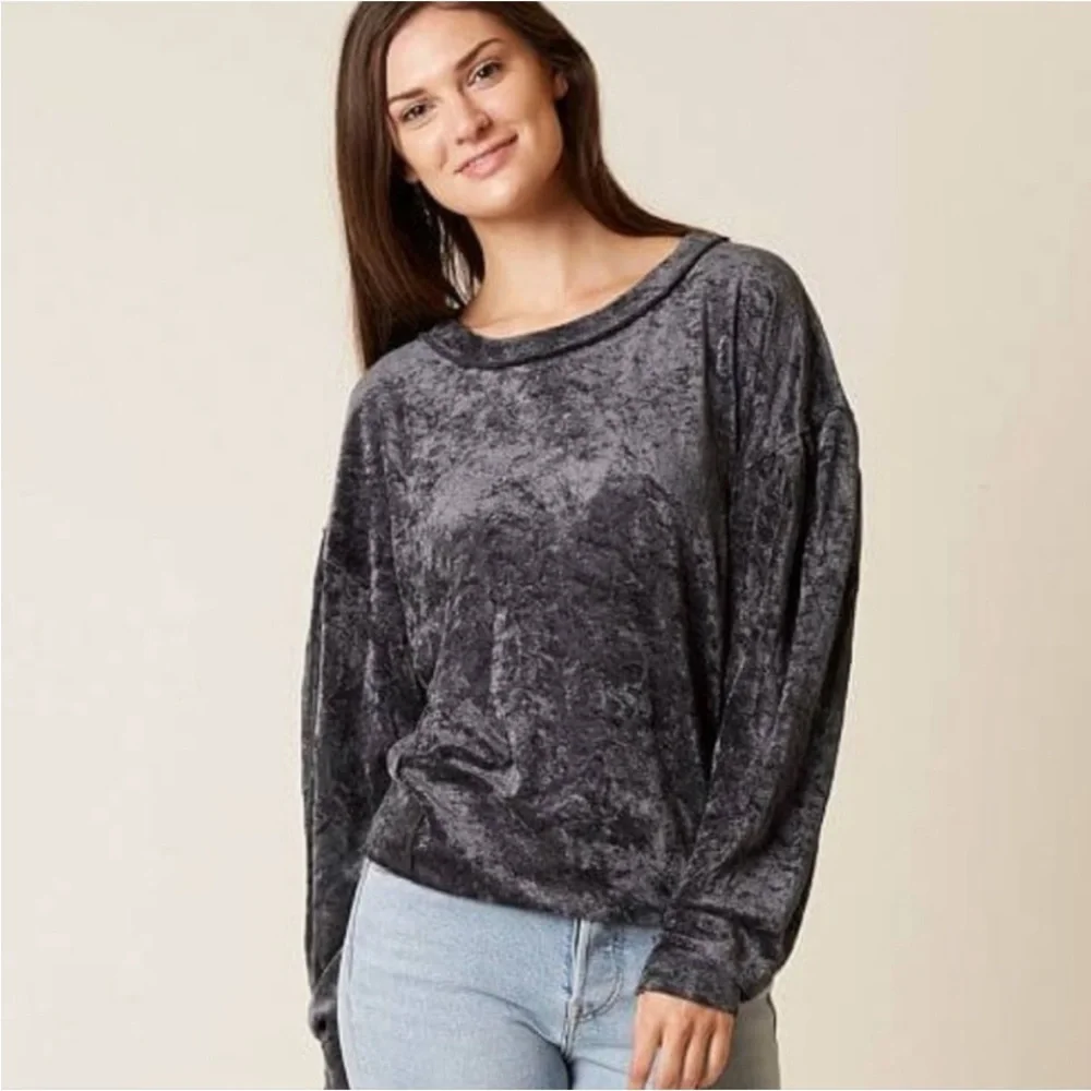We The Free Velvet Romantic Bohemian Boho Whimsygoth Puff Slv Milan Top - Picture 2 of 9